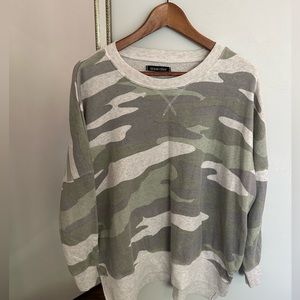Soft camo long-sleeve sweater